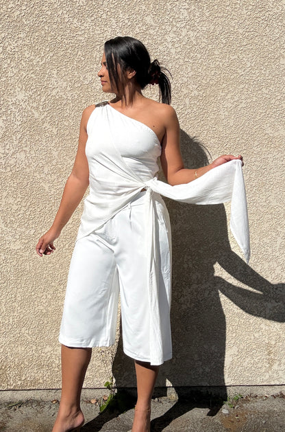 Top Athéna blanc