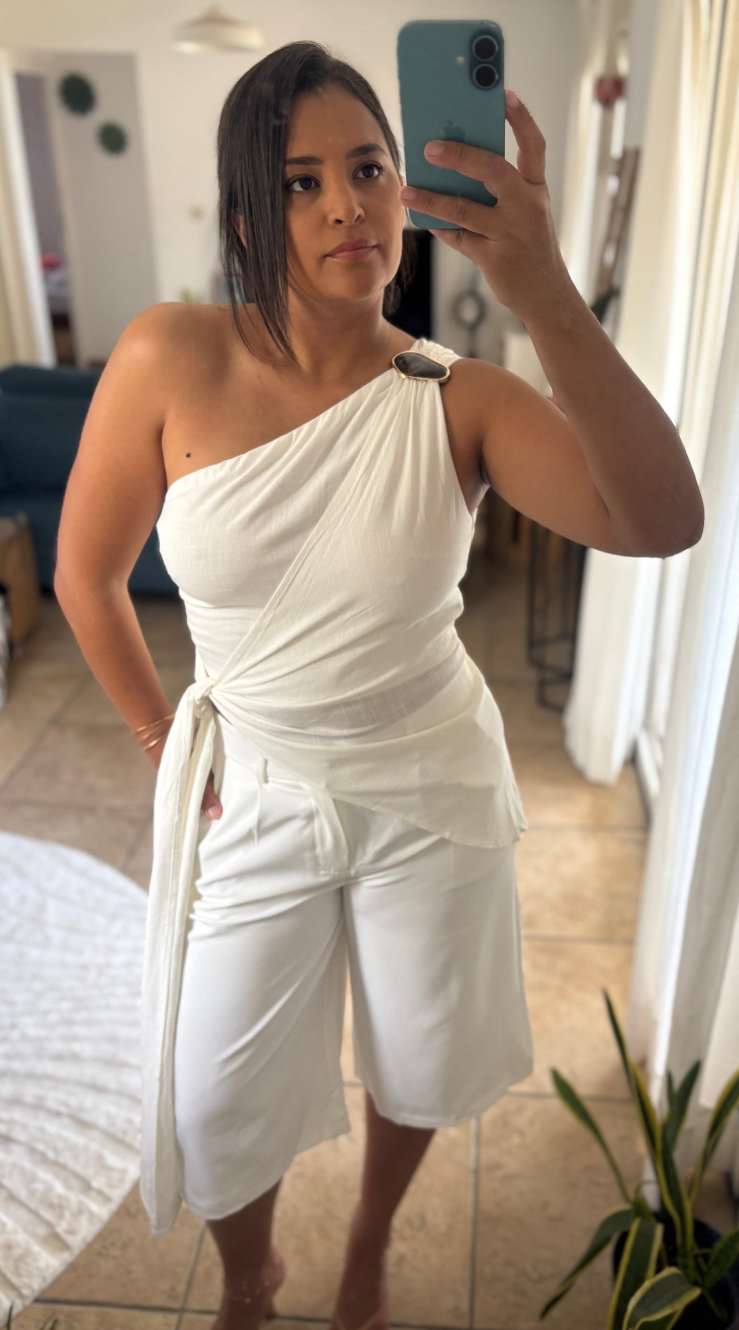 Top Athéna blanc